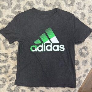 adidas Kids Short Sleeve Tee - Black and Green